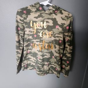 Camo Long Sleeve Shirt with Hood